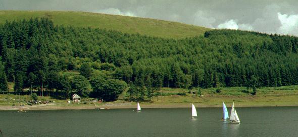 A view across the reservoir towards the club