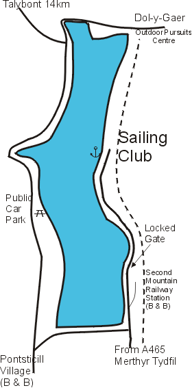 Zoomed map of reservoir...